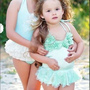 Dollcake Lazy Girl Mint Green swimsuit size 2